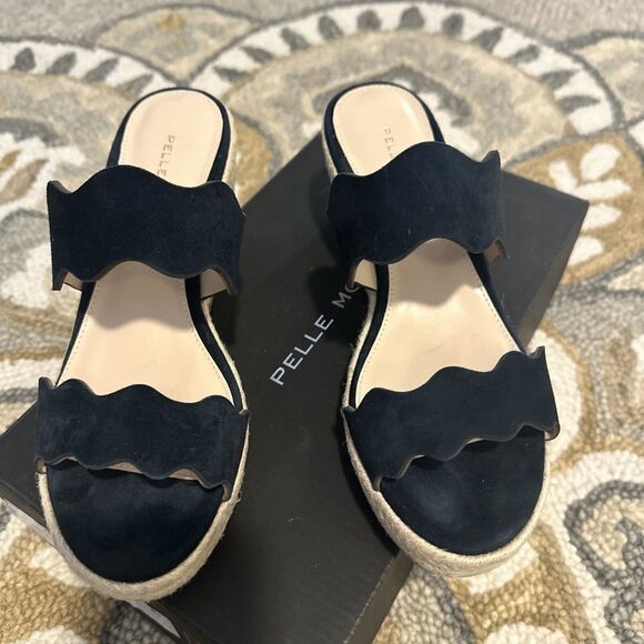 Womens PELLE MODA Wedge Espadrille Sandas Size 8 EUC - Picture 3 of 5